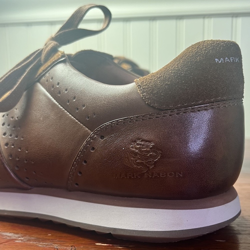Mark Nason Los Angeles Hardee Oxford Cognac Dress Causal Sneakers Men's Size 9 - Picture 3 of 8